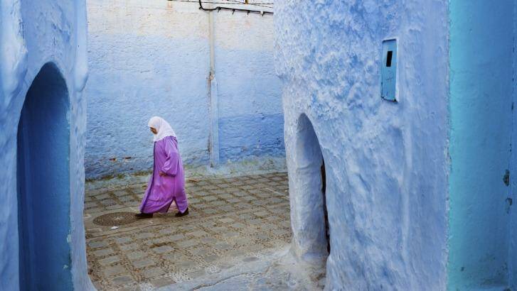 The blue streets of the Medina, Chefchaouen, Morocco.