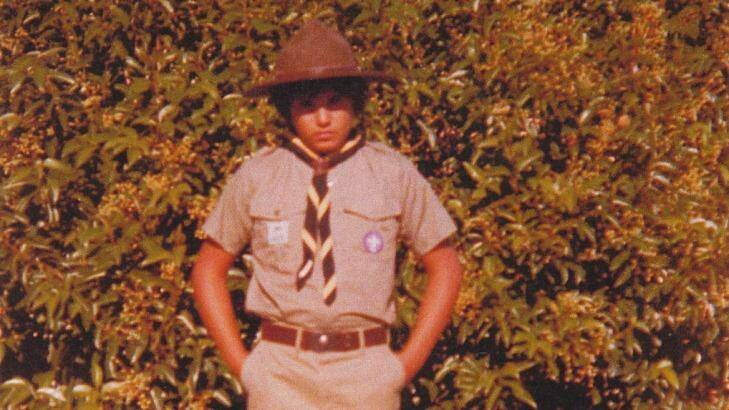 Leister Ross in 1981, aged 12, wearing his Scouts uniform. Photo: Supplied