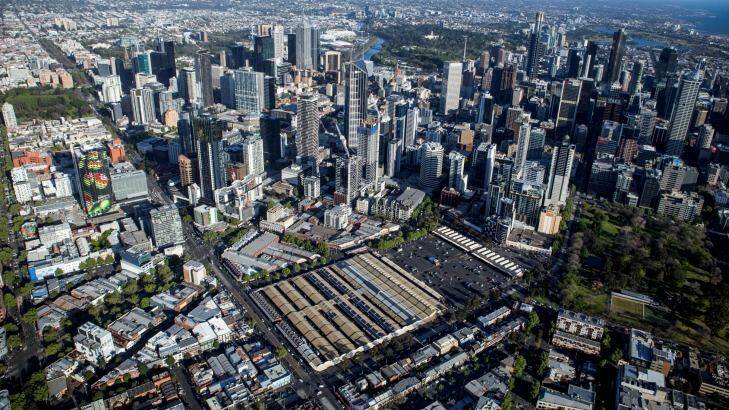 The block opposite Queen Victoria Market is estimated to have increased in value to more than $100 million because the council has proposed to remove height restrictions. Photo: Supplied