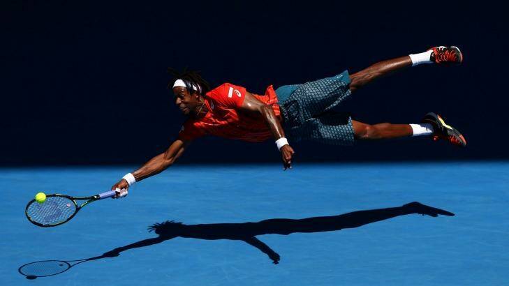 Gael Monfils during day eight of the 2016 Australian Open in 2016. Photo: Cameron Spencer