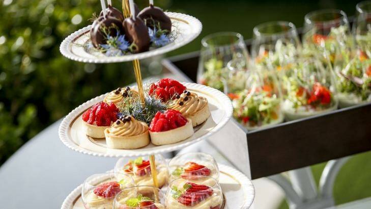 An assortment of delicacies available in the Emirates marquee. Photo: Eddie Jim