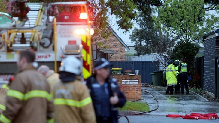 The scene of the apartment fire in Lord Place, Braybrook.  Photo: Pat Scala