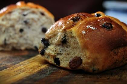 Hot cross buns from Cornucopia Bakery. Photo: Karleen Minney