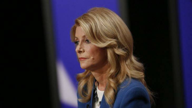 Texas State Senator Wendy Davis, Democratic Gubernatorial candidate, responds to a question during the final gubernatorial debate in a KERA-TV studio in Dallas on Tuesday Sept. 30, 2014.