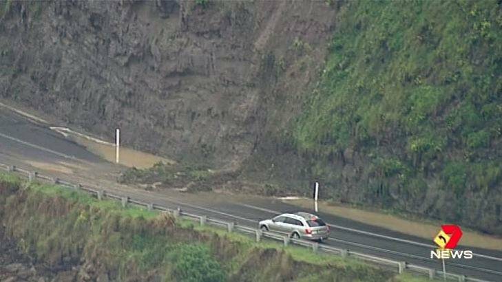 Landslides on the Great Ocean Road. Photo: Courtesy of Seven News