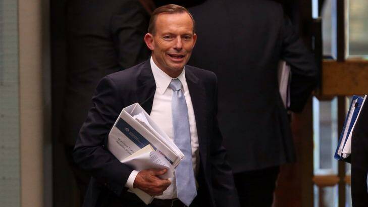 Prime Minister Tony Abbott during question time on Wednesday. Photo: Andrew Meares