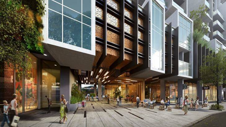 An artists' impression of Urban Construct's proposed retail development at Barry Parade, Fortitude Valley.