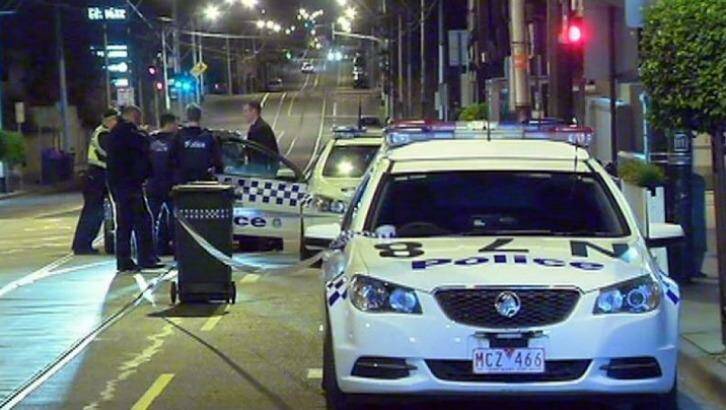 Police at the scene after a second carjacking in Malvern within 24 hours. Photo: Twitter/ABC News