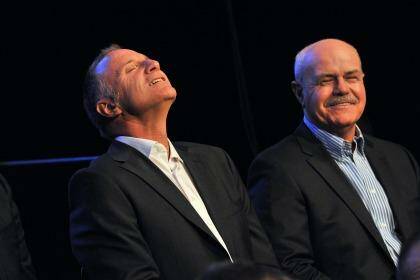 Leigh Matthews (right) says the AFL has cause for concern. Photo: Joe Armao