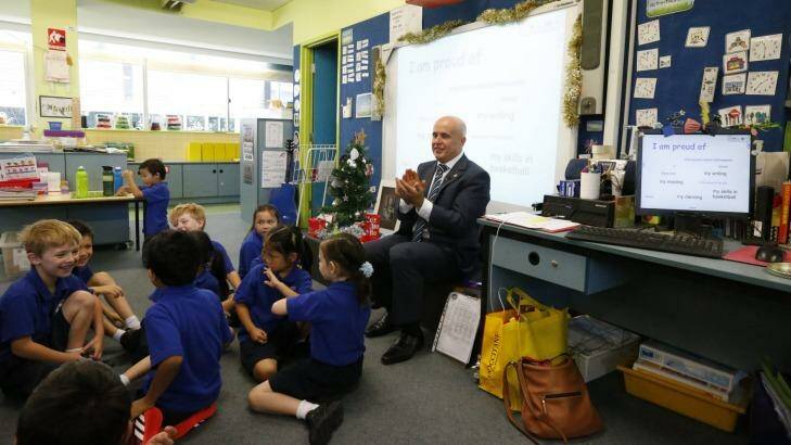NSW Education Minister Adrian Piccoli formerly at Ultimo Public School, where he was a no-show on Wednesday Photo: Peter Rae