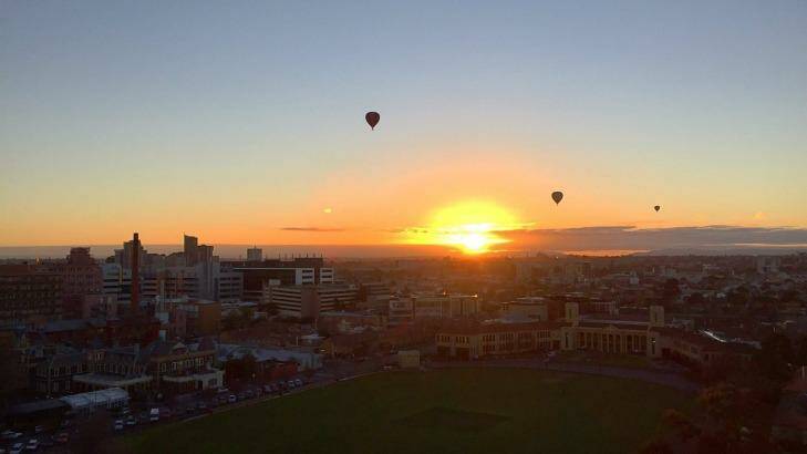 Melbourne's sunrise from Melbourne Express reader Jorge Rueda @sanchopansa30. If you would like to see your picture in Melbourne Express contact dgough@theage.com.au Photo: Jorge Rueda