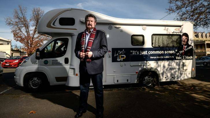 In the driver's seat: Derryn Hinch officially elected to represent Victoria in the Senate. Photo: Justin McManus
