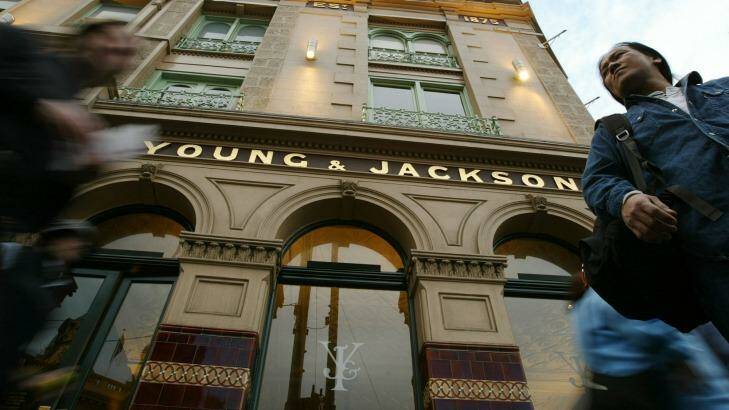 Young and Jacksons was home to some Woolworths' top brass drinks last week. Photo: Joe Armao
