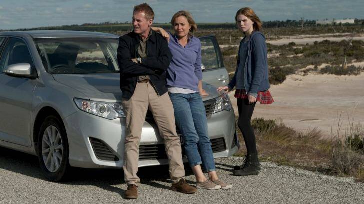 Richard Roxburgh, Radha Mitchell and Odessa Young in the wheatbelt drama.