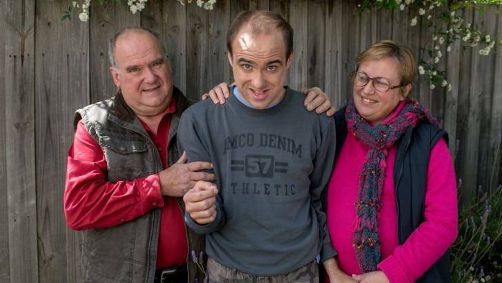 Andrew Johnson has been in state care since 1999 due to his severe mental disabilities. Centrelink asked his parents, David and Deb Johnson to proved evidence that the 30-year-old was entitled to the disability pension.  Photo: Penny Stephens