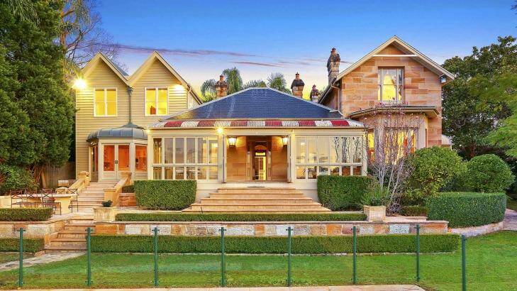 Frank Geng has put his elegant sandstone residence at Ferdinand Street, Hunters Hill, on the market. Photo: Supplied
