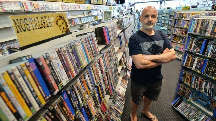 Eddy Stefani, owner of Video Vision in Balaclava. The store is closing after almost 20 years.  Photo: Joe Armao