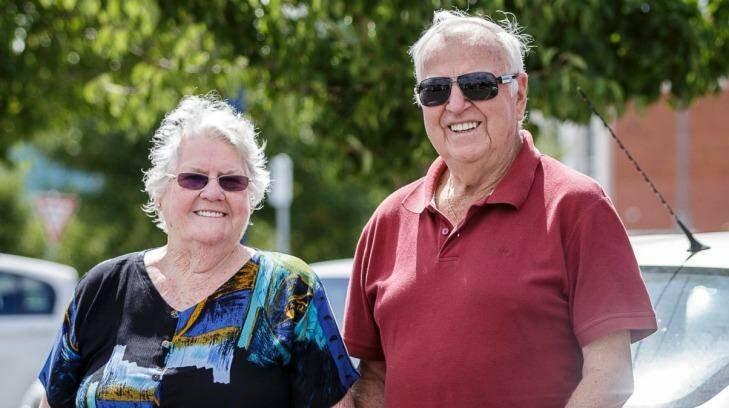 Margaret and James McEwan say the Essendon Airport doesn't worry them. Photo: Daniel Pockett