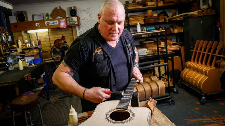 Head luthier at Maton Guitars, Andy Allen. Photo: Eddie Jim