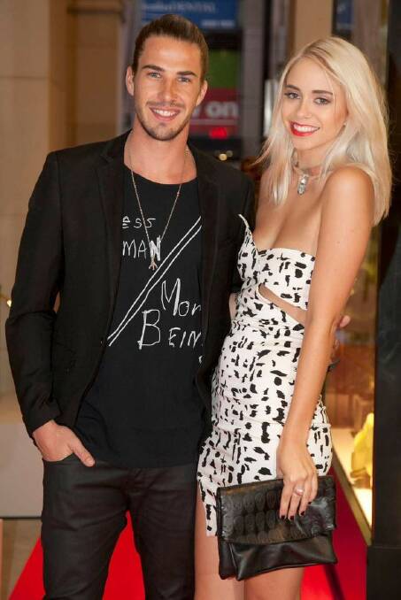 From left; Anthony Drew and Tully Smyth at H & M Australia Launch, GPO. April 4, 2014. Photo: Fotogroup