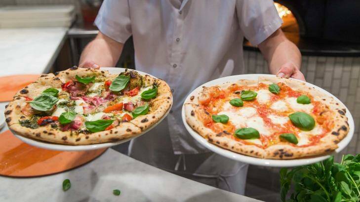 Pizzas from Nicli Antica Pizzeria in Gastown district, Vancouver. Photo: Mark Kinskofer