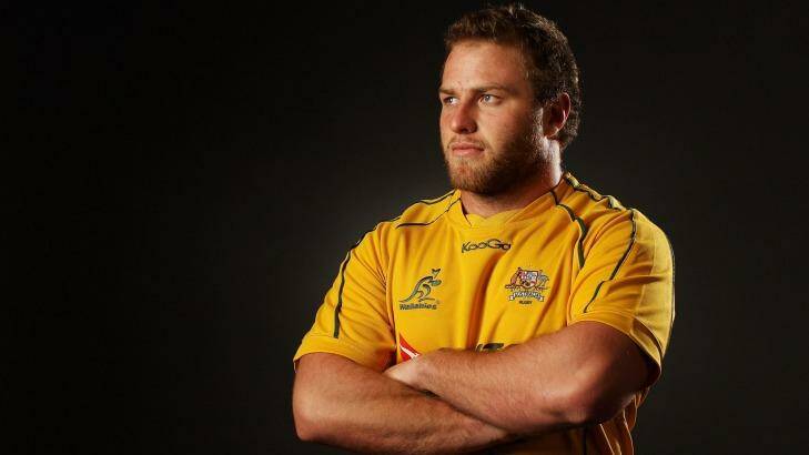 A bulked-up Dan Palmer, at his playing peak for the Wallabies in 2012.