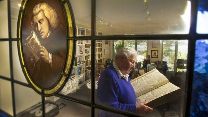 Retired lawyer John Byrne, who has one of the biggest collections of works by  Samuel Johnson. Photo: Simon O'Dwyer
