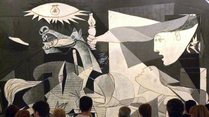 Pablo Picasso's painting "Guernica", which depicts the German bombing of this small Basque town during the Spanish Civil War, brought the war to public attention. Photo: Denis Doyle/AP
