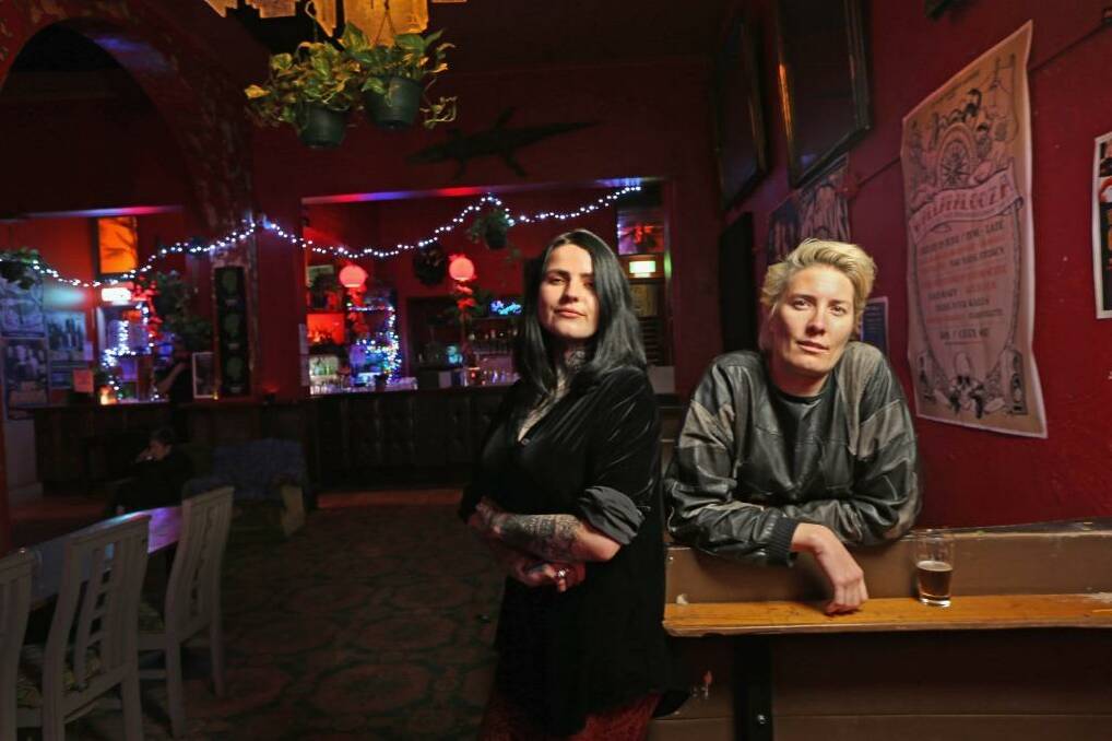 Katie Pearson (right) with bar manager Annabel Loten at Yah Yah's. Photo: Wayne Taylor