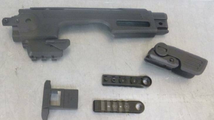 Gun parts were sent in the post from the US and Hong Kong. Photo: Border Force