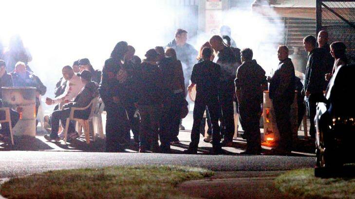 The Hells Angels 'opening party' at Patrick Court, Seaford in 2013. Photo: Wayne Hawkins 