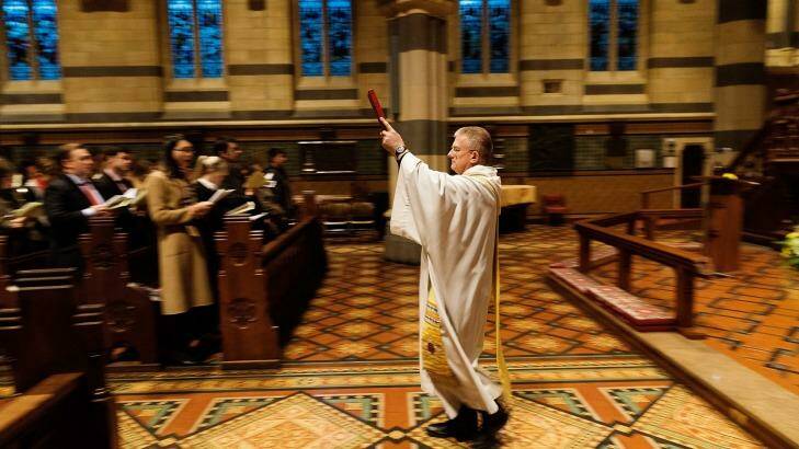  A candlelight Easter Sunday Service was held at St Paul's Cathedral. Photo: Paul Jeffers