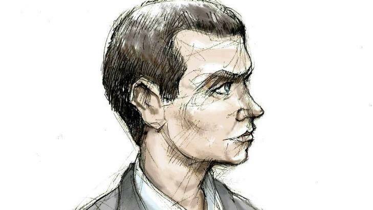 A court sketch of Matthew Graham in the Melbourne Magistrates Court in August.