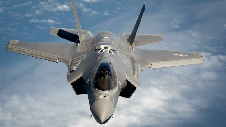 A Joint Strike Fighter aircraft designed by Lockheed Martin.