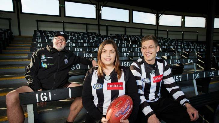 Collingwood Knights players Renee Bonnici and Cody Miles. Photo: Paul Jeffers