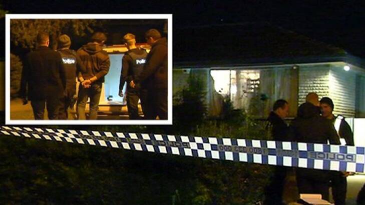 A man was arrested after a woman was shot with a speargun in Melbourne's south-east. Photo: 7 News Twitter