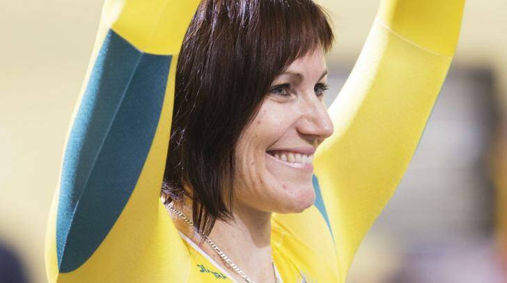 Queen of track cycling: Anna Meares. Photo: James Brickwood
