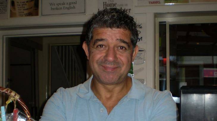 Cafe owner Maurizio Brusco recognised wanted man Socrates Tamvakis and called the police. Photo: Michelle Stillman