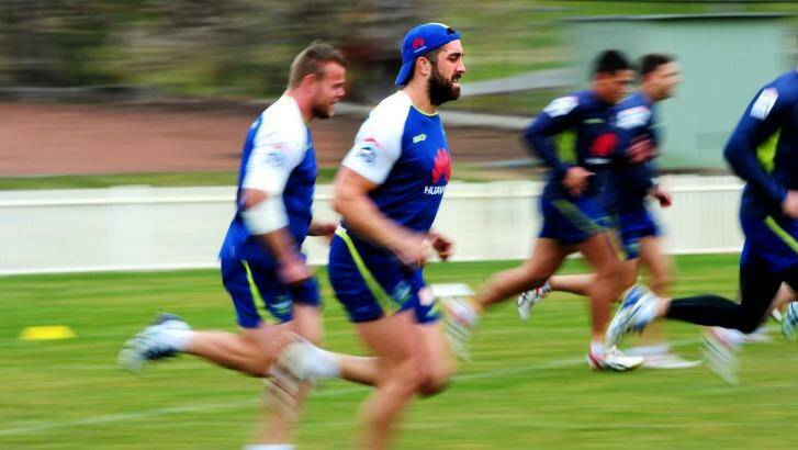 Canberra prop Paul Vaughan is close to re-signing with the club until the end of 2017. Photo: Jay Cronan