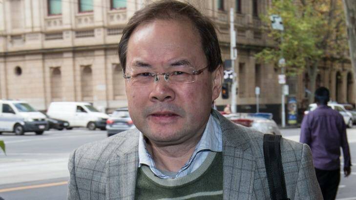 Allan Yang arriving at the Melbourne Magistrates court earlier this month. Photo: Jason South