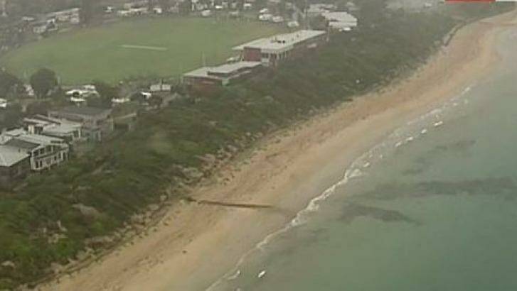 Visibilty was 'really bad' on the water off Barwon Heads when the plane went down. Photo: Channel Nine