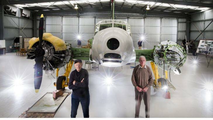 Two of the biggest drawcards at the Nhill airshow will be local retirees L-R Max Carland and Merv Schneider who both served with the RAAF on WWII bombing raids in the Pacific. Photo: Simon O'Dwyer