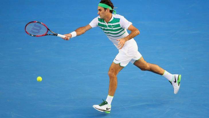 Roger Federer has "updated gussets" under the arms to allow more motion. Photo: Quinn Rooney