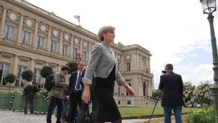 Julie Bishop was in Paris for a top-level meeting of the 22-nation coalition to counter Islamic State. Photo: Nick Miller