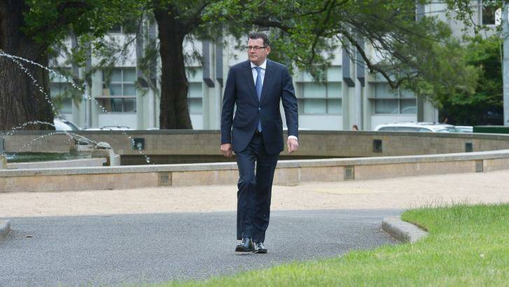 A-minus for public transport but a C for law and order: Victorian Premier Daniel Andrews. Photo: Joe Armao