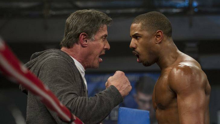 Sylvester Stallone returns to his character, Rocky, in <i>Creed</i>, training Adonis Johnson, played by Michael B. Jordan. Photo: Barry Wetcher