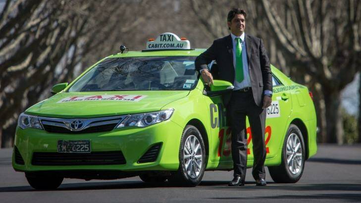 Harry Katsiabani, the director of Cabit, which is rolling out a fleet of Green, environmentally friendly hybrid cabs. Photo: JasonSouth