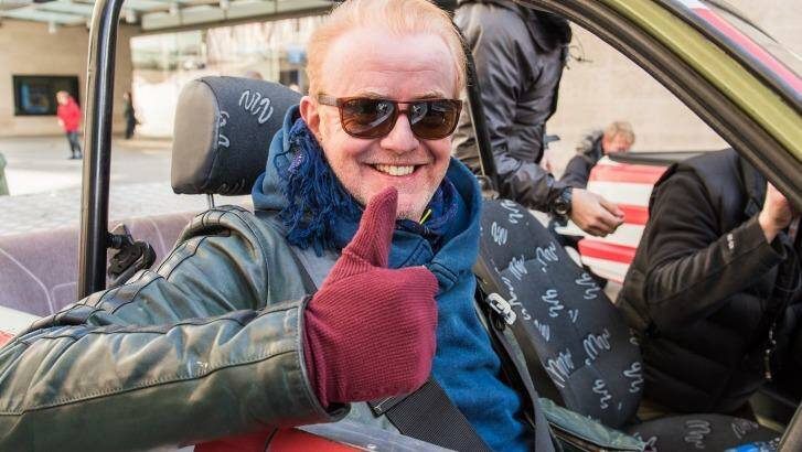 Evans behind the wheel for <i>Top Gear</i>. Photo: BBC Worldwide