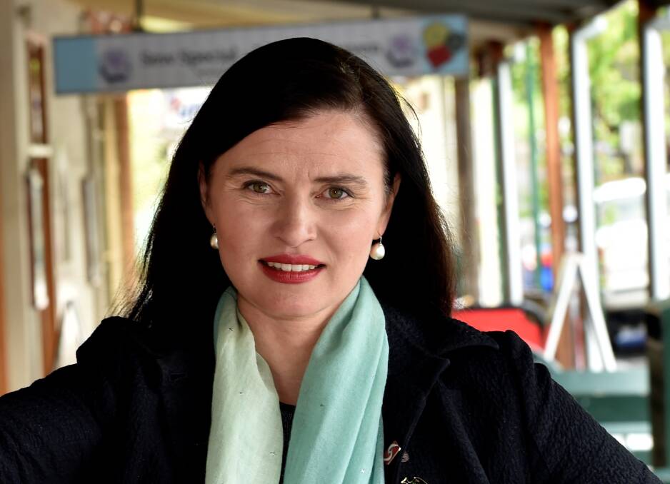 CAMPAIGNING: Nationals candidate for Buninyong Sonia Smith spent the weekend at the Haddon & District Lions Club market.