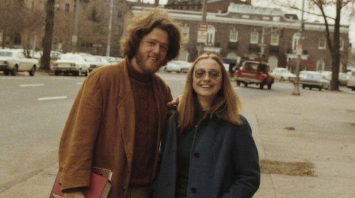 'In the spring of 1971, I met a girl': Hillary Rodham and Bill Clinton at Yale in the early 1970s.   Photo: New York Times